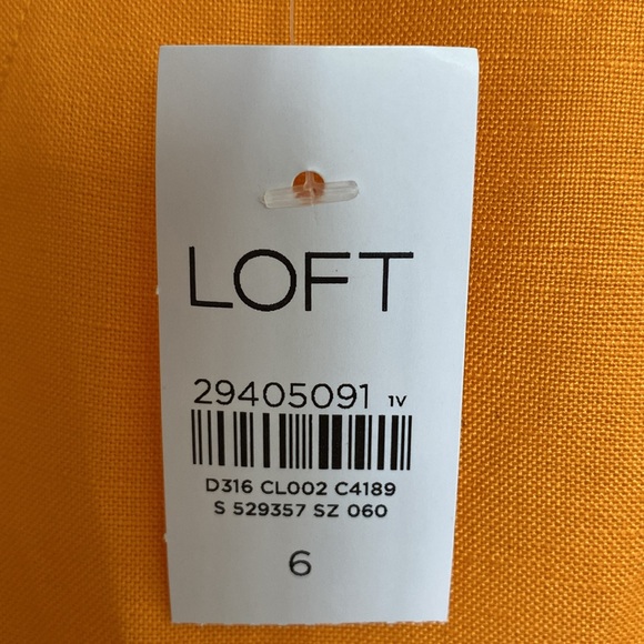 LOFT Linen Midi Dress w Keyhole Back - Picture 4 of 5